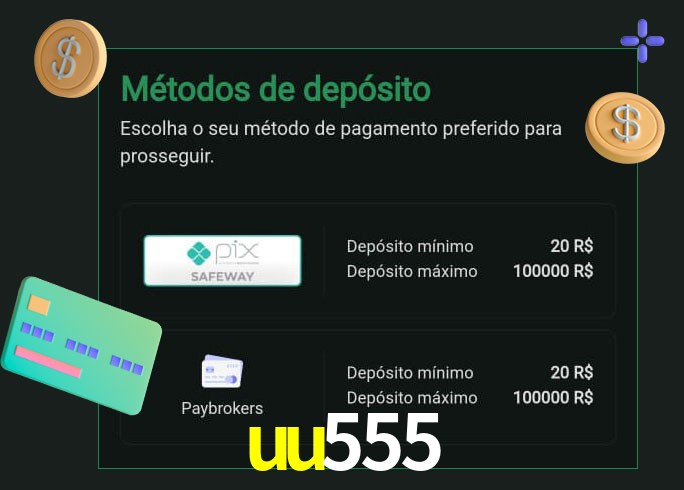 O cassino uu555 oferece uma grande variedade de métodos de pagamento